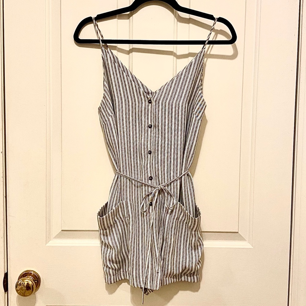 Topshop Striped Romper
